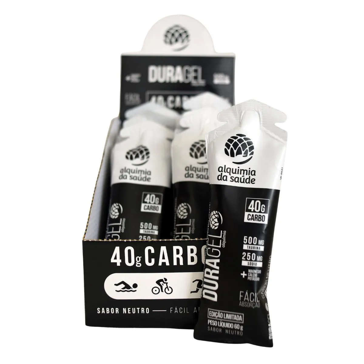 DURAGEL BOX 40G CARBO ALQUIMIA DA SAúDE NEUTRO 15 UNIDADES 60G