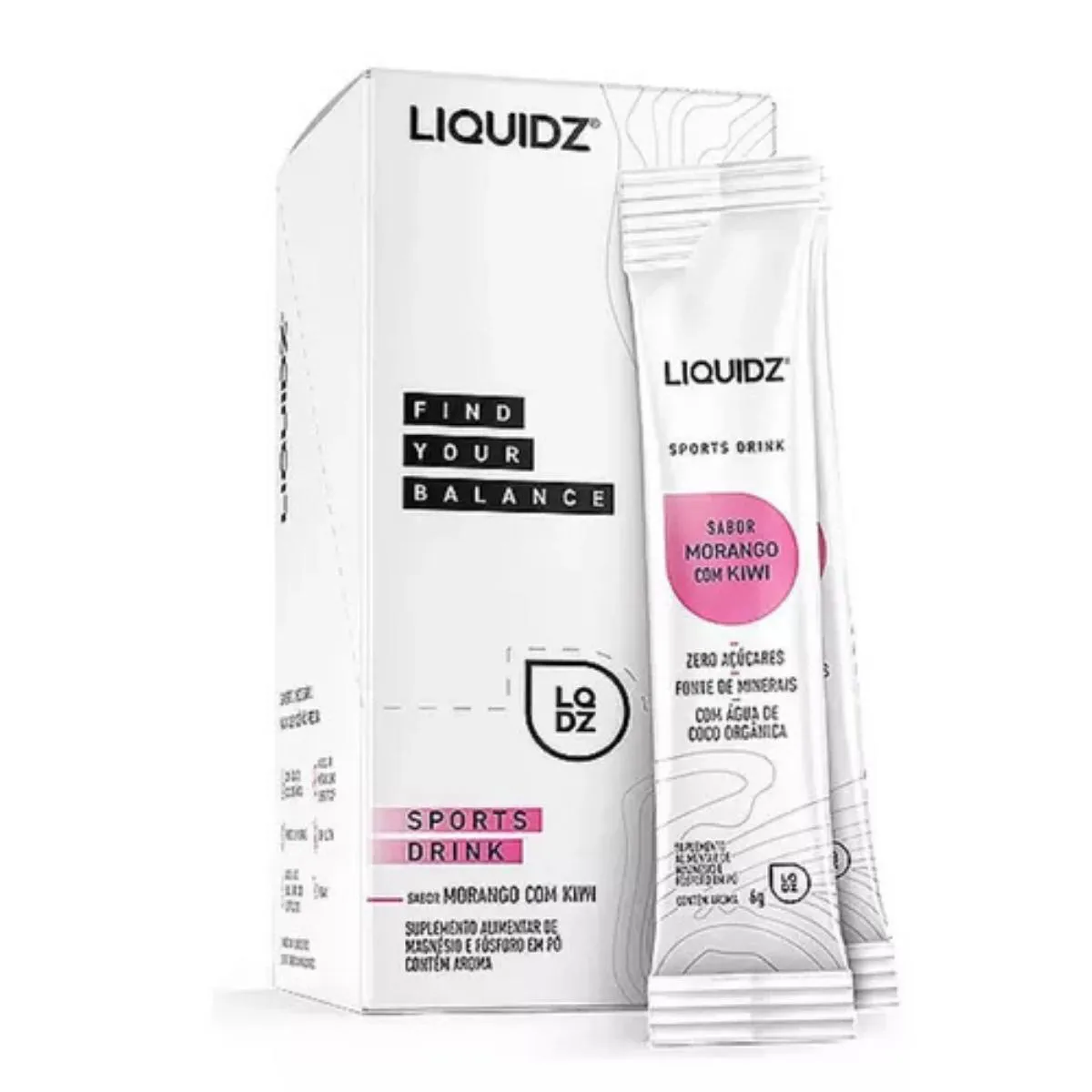 ISOTôNICO LIQUIDZ SPORT DRINK MORANGO COM KIWI 14 UNIDADES 6G
