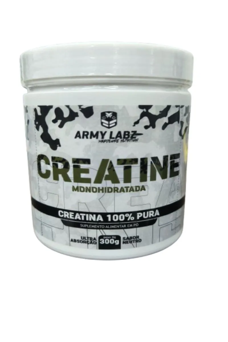 CREATINA 300G 100% PURA MONOHIDRATADA - ARMY LABZ Neutro