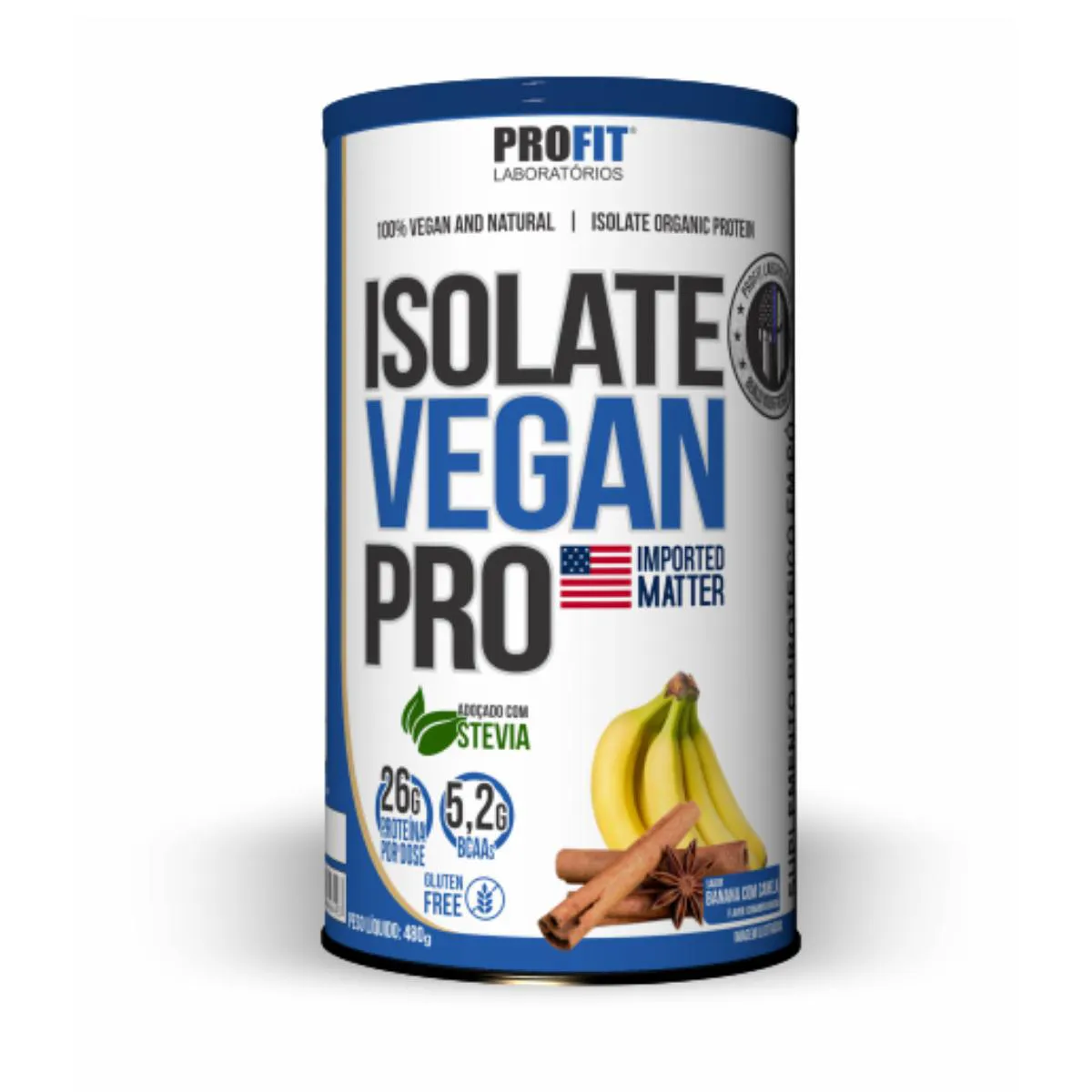 PROTEíNA VEGANA ISOLATE VEGAN PRO PROFIT BANANA COM CANELA 480G