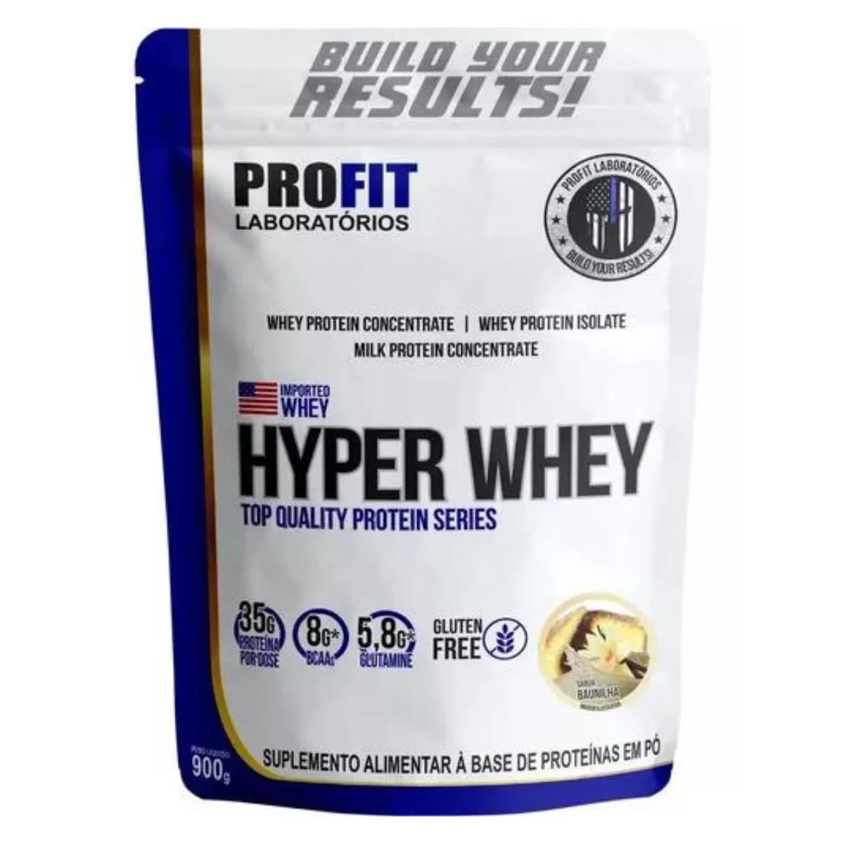 HYPER WHEY PROTEIN ISOLADO BAUNILHA PROFIT 900G