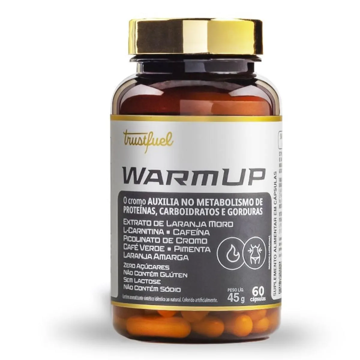 TERMOGêNICO WARM UP TRUST FUEL 60 CAPSULAS SEM Sabor