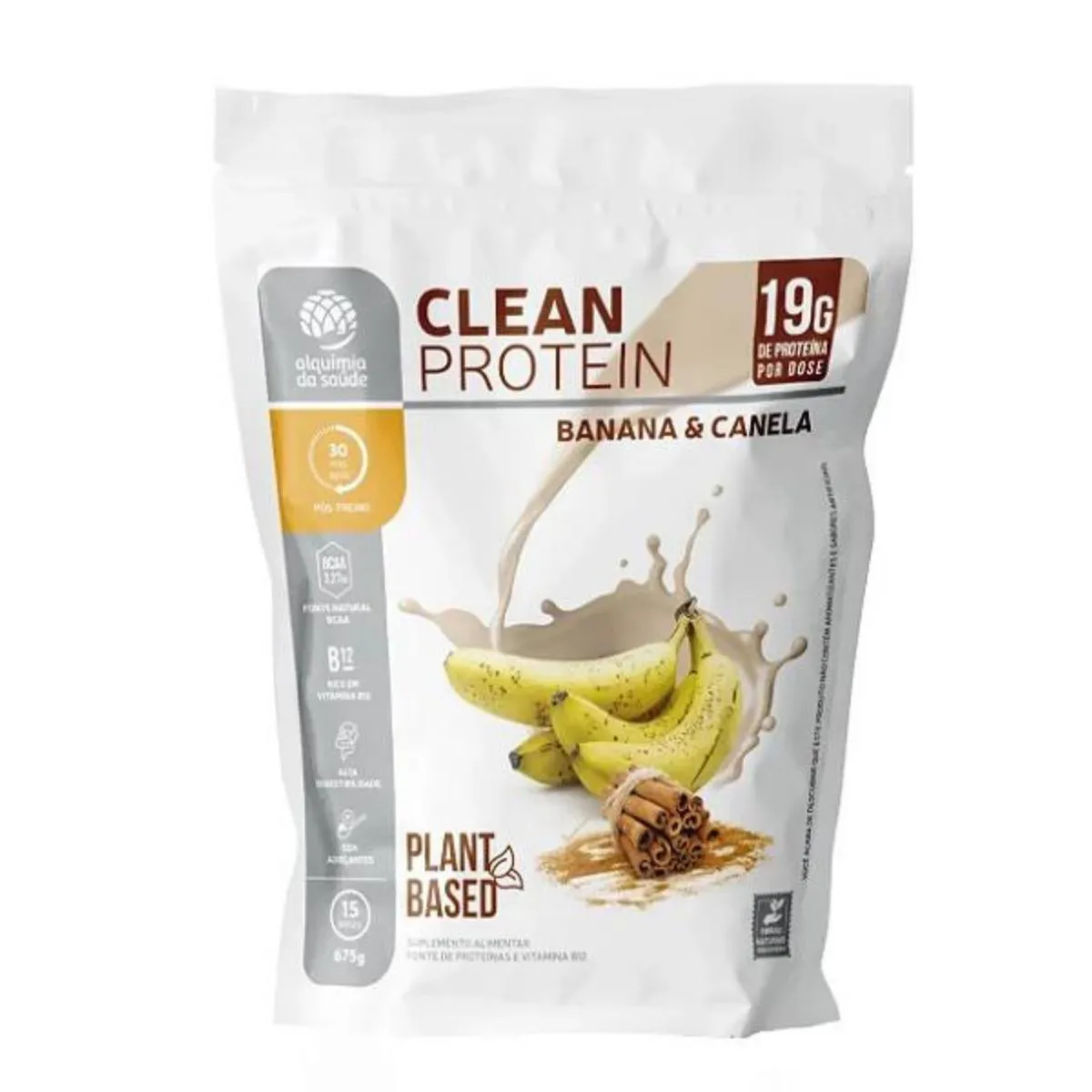 CLEAN PROTEIN ALQUIMIA DA SAúDE BANANA CANELA 675G Banana E Canela