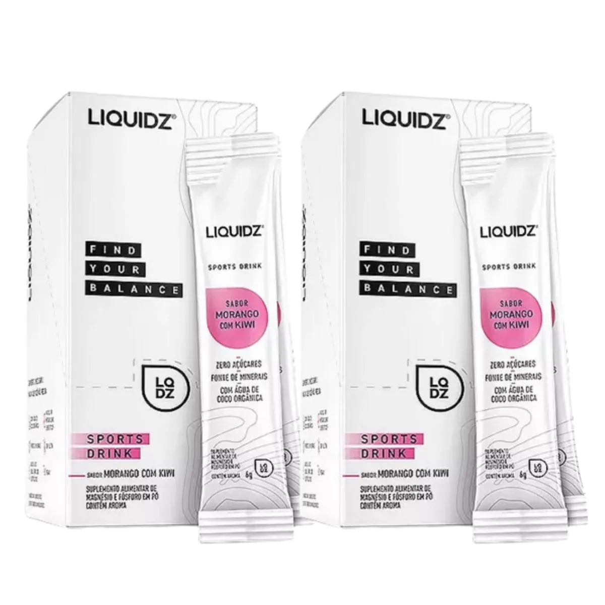 2X ISOTôNICO LIQUIDZ SPORT DRINK MORANGO COM KIWI 14 UNIDADES 6G
