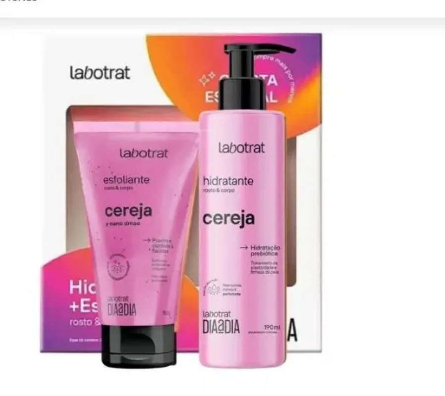 KIT LABOTRAT HIDRATATE + ESFOLIANTE DIA A DIA CEREJA