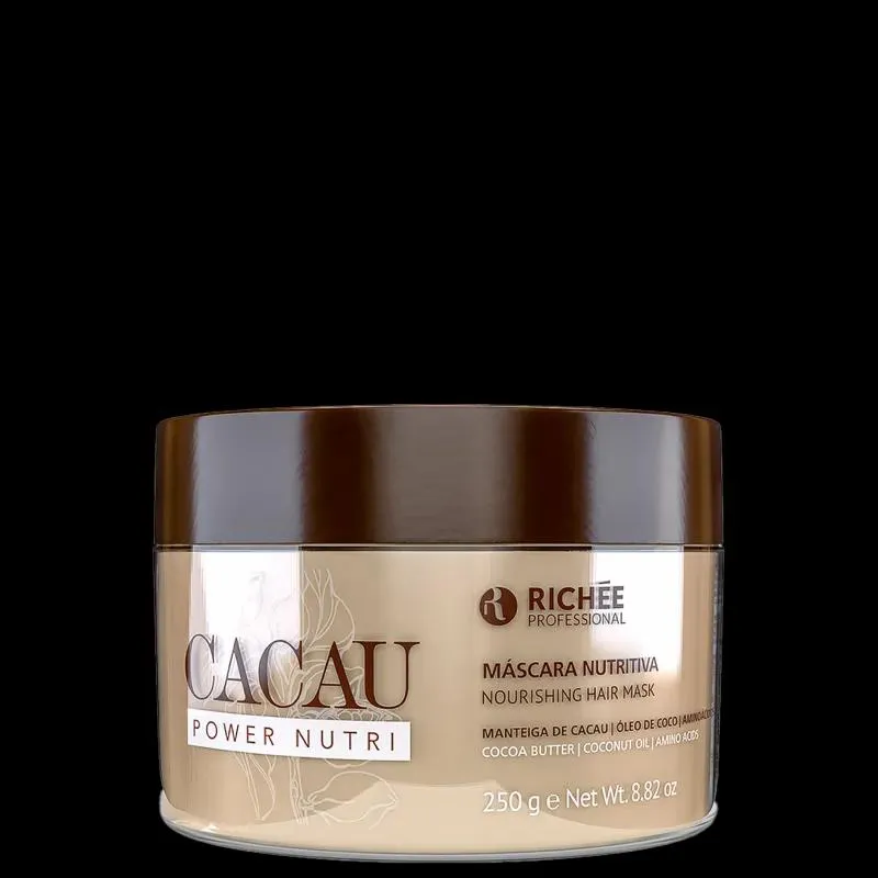 RICHéE CACAU POWER NUTRI MáSCARA CAPILAR CABELO BRILHO 250G
