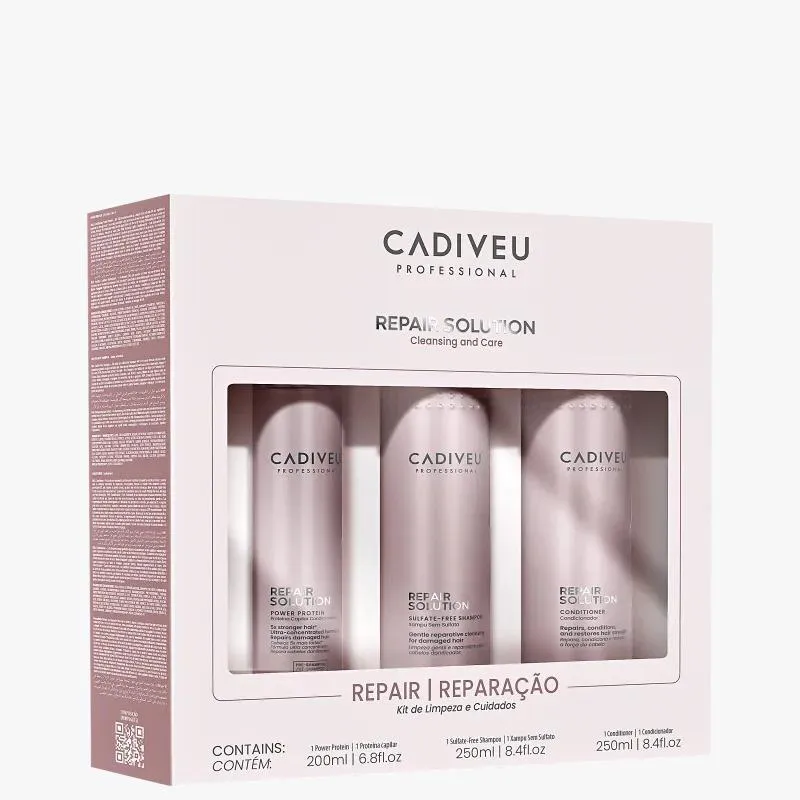KIT CADIVEU PROFESSIONAL REPAIR SOLUTION REPARAçãO 3PRODUTOS