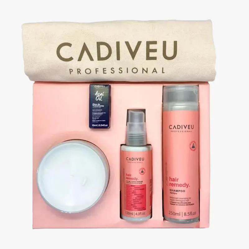 KIT CADIVEU PROFESSIONAL ESSENTIALS HAIR REMEDY (4 PRODUTOS)