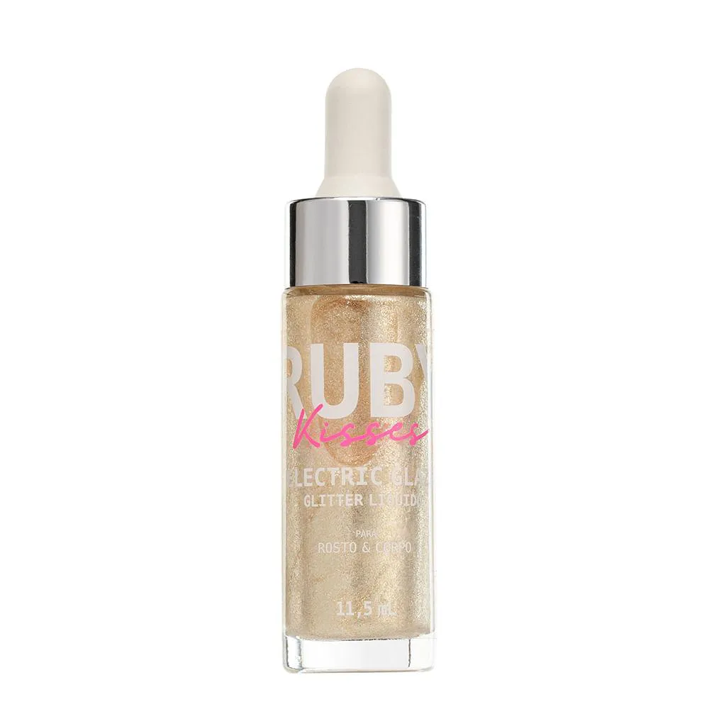 GLITTER LIQUIDO ELECTRIC GLAZE - RUBY KISSES Dourado
