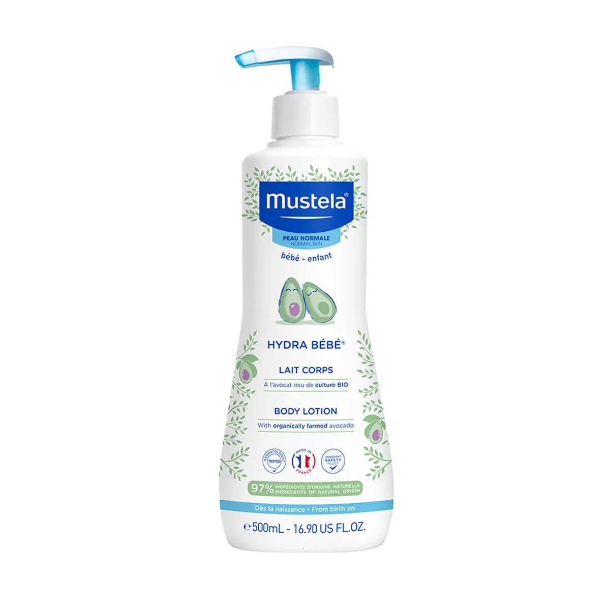 Hidratante Infantil Mustela Hydra Bebê para Pele Normal 500ml