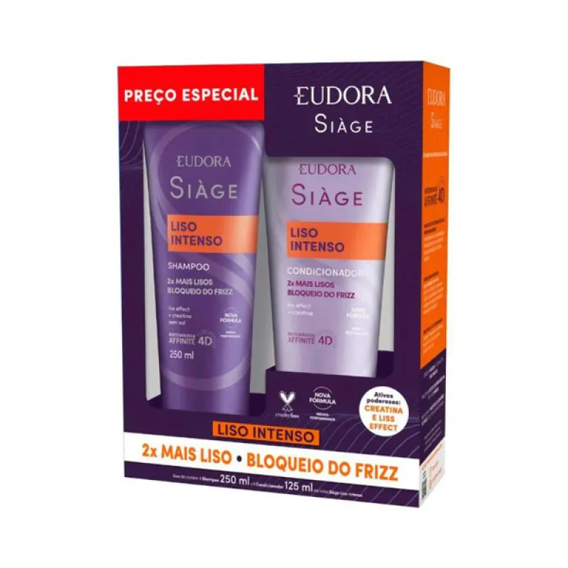 SIAGE LISO INTENSO SHAMPOOL + CONDICIONADOR