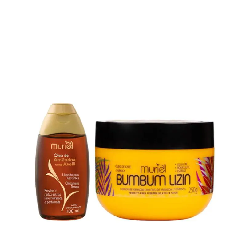 MURIEL ÓLEO AMêNDOAS COM AVELã 100ML + BUMBUM LISIN 250ML