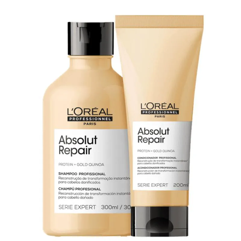 LOREAL ABSOLUT REPAIR SHAMPOO 300ML + CONDICIONADOR 200ML
