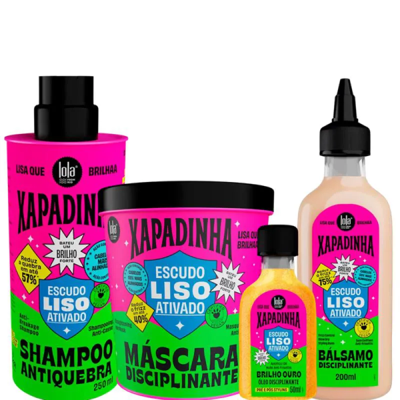 LOLA XAPADINHA SHAMPOO + MASCARA 450ML + BALSAMO + ÓLEO