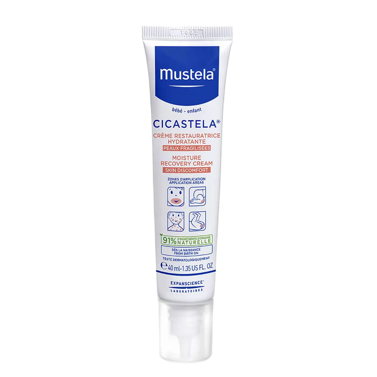 Creme Reparador Hidratante Mustela Bebê Cicastela Pele Sensibilizada com 40ml