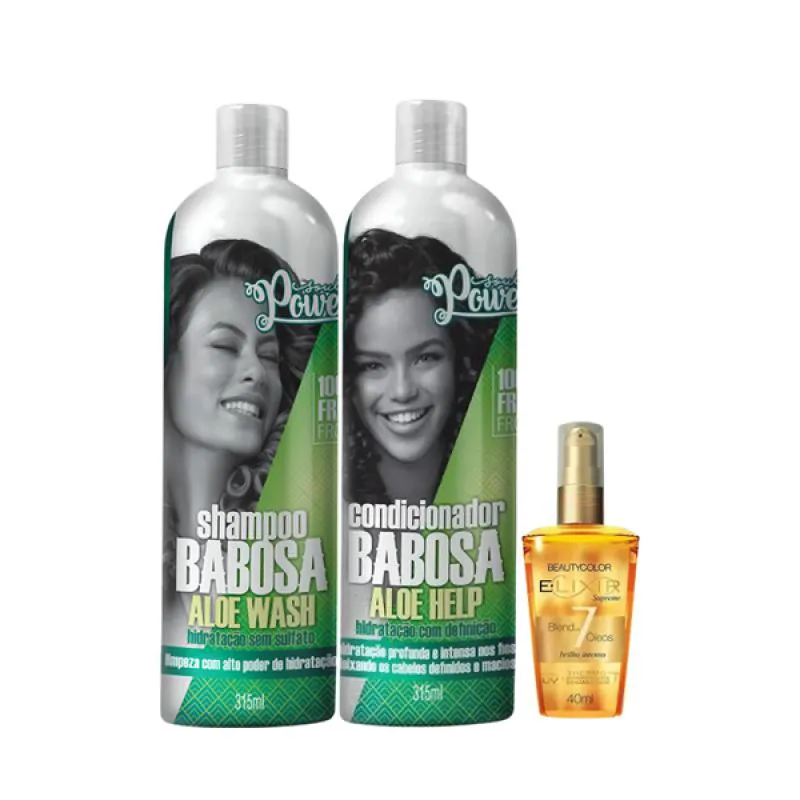 SOUL POWER BABOSA SH 315ML + COND 315ML + BLEND 7 ÓLEOS