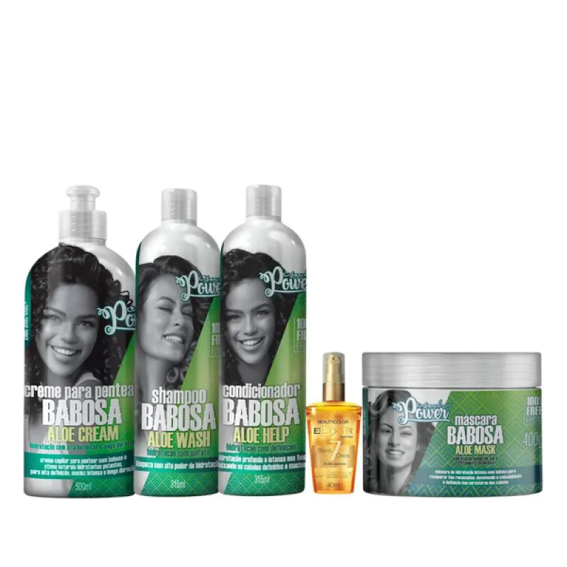 SOUL POWER BABOSA SH + COND + MASC+ CPP 500ML+ BLEND 7 ÓLEOS