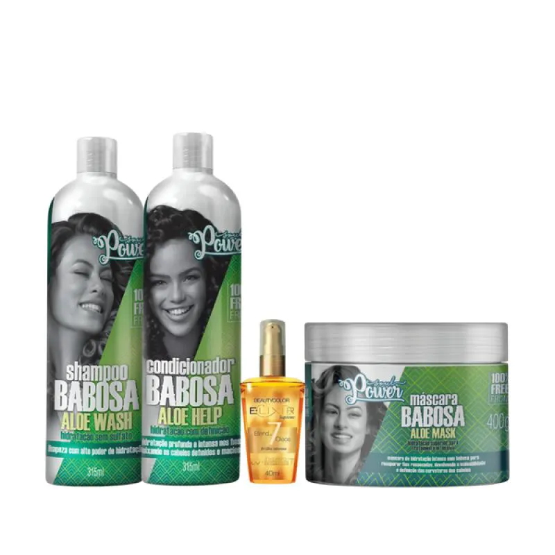 SOUL POWER BABOSA SH + COND + MASC + BLEND 7 ÓLEOS 40ML