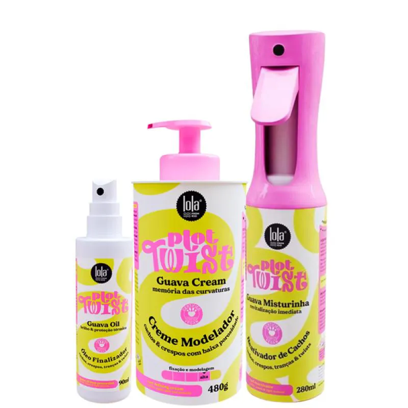 LOLA PLOT TWIST GUAVA MISTURINHA + GUAVA OIL + CREME MODELADOR