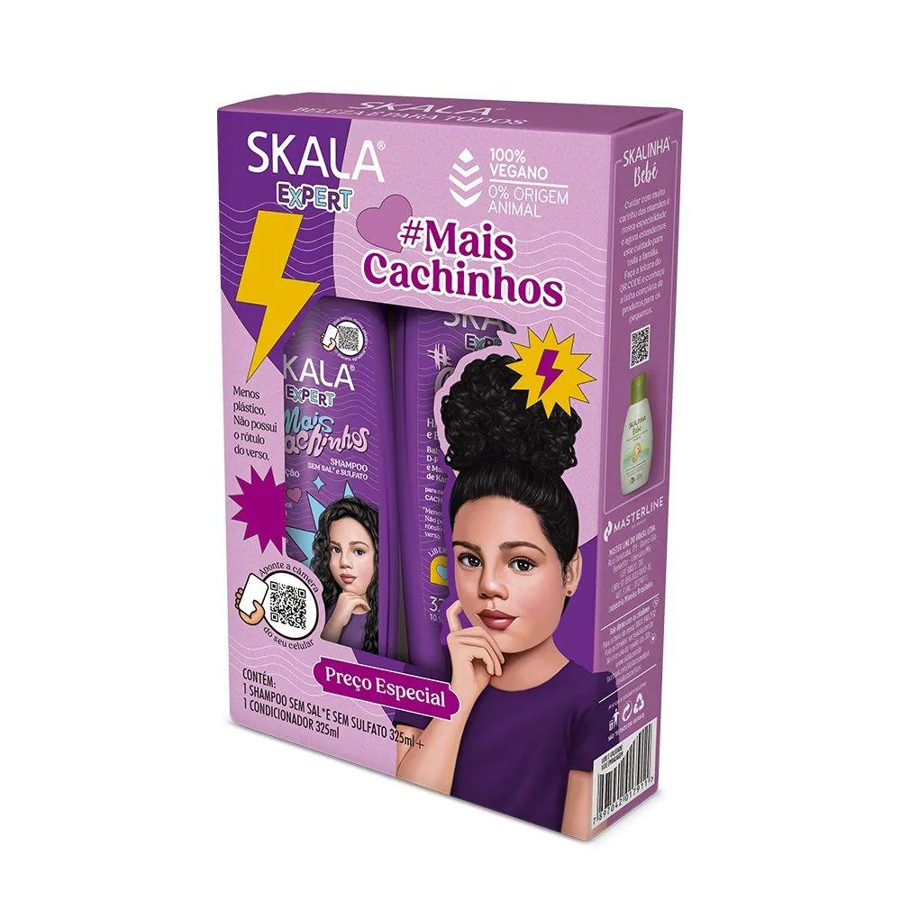 SHAMPOO + CONDICIONADOR SKALA MAIS CACHINHOS 325ML