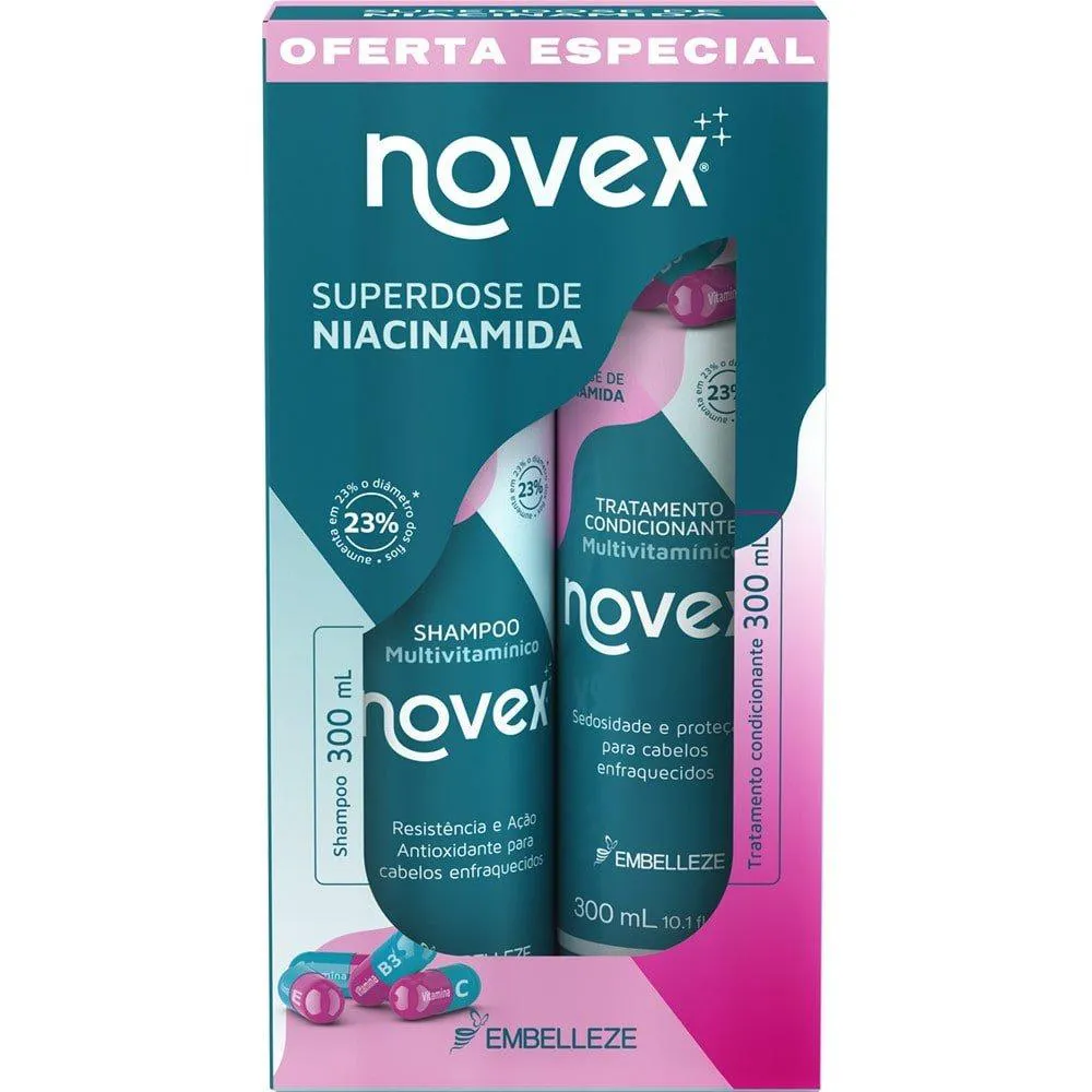 SHAMPOO + CONDICIONADOR NOVEX NIACINAMIDA 300ML