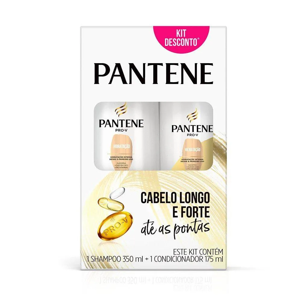 KIT SHAMPOO 350ML + CONDICIONADOR 175ML PANTENE HIDRATAçãO
