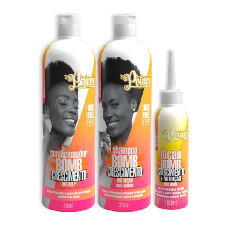 SOUL POWER BOMB CRESCIMENTO SHAMPOO + CONDICIONADOR + LOçãO