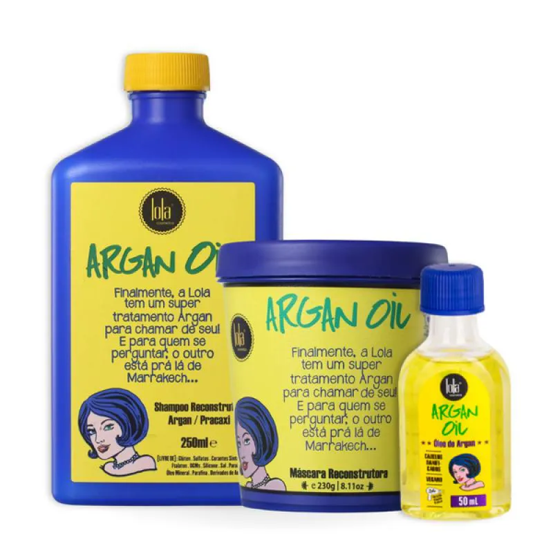 LOLA ARGAN OIL SHAMPOO + MASCARA + ÓLEO CAPILAR