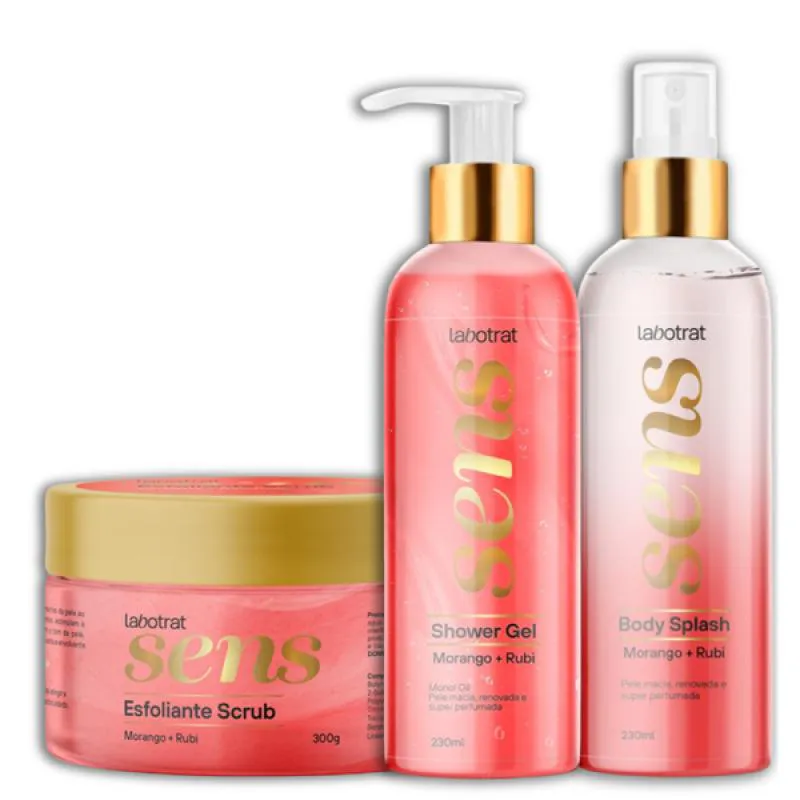LABOTRAT SENS MORANGO E RUBI ESFO + SHOWERGEL + BODYSPLASH