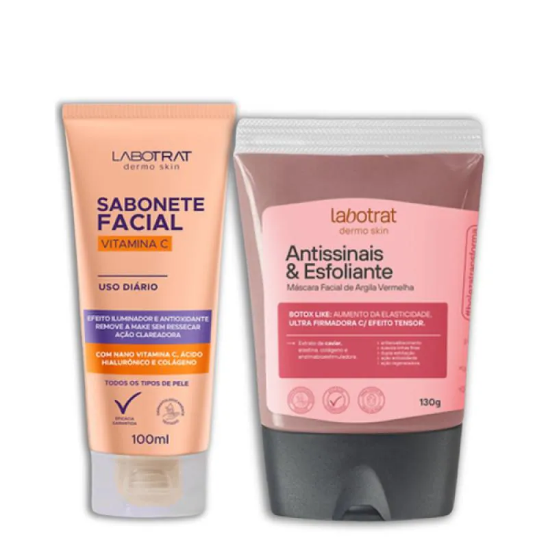 LABOTRAT SAB VITAMINA C 100G + MASC ARGILA VERMELHA 130G