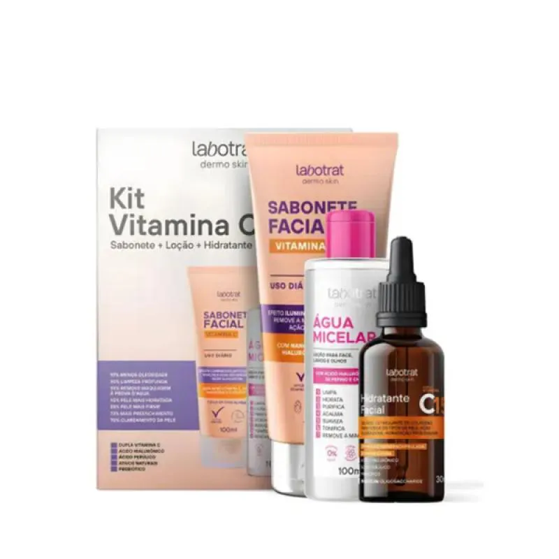 LABOTRAT KIT VITAMINA C SABONETE + LOçãO + HIDRATANTE