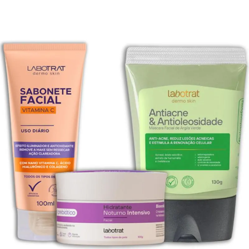 LABOTRAT SAB VITAMINA C + HIDRA NOTURNO + MASC ARGILA VERDE
