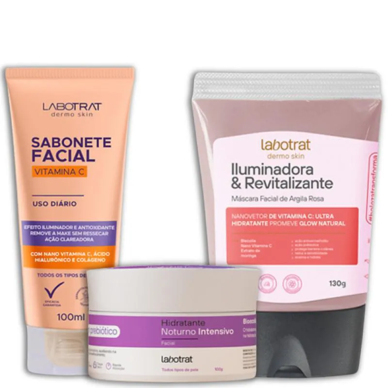 LABOTRAT SAB VITAMINA C + HIDRA NOTURNO + MASC ARGILA ROSA