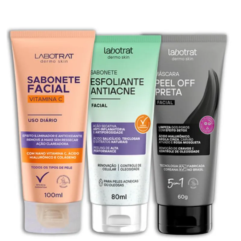 LABOTRAT SAB VITAMINA C + ESF ANTIACNE + MASC PELL OFF PRETA