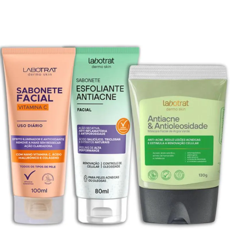 LABOTRAT SAB VITAMINA C + ESF ANTIACNE + MASC ARGILA VERDE