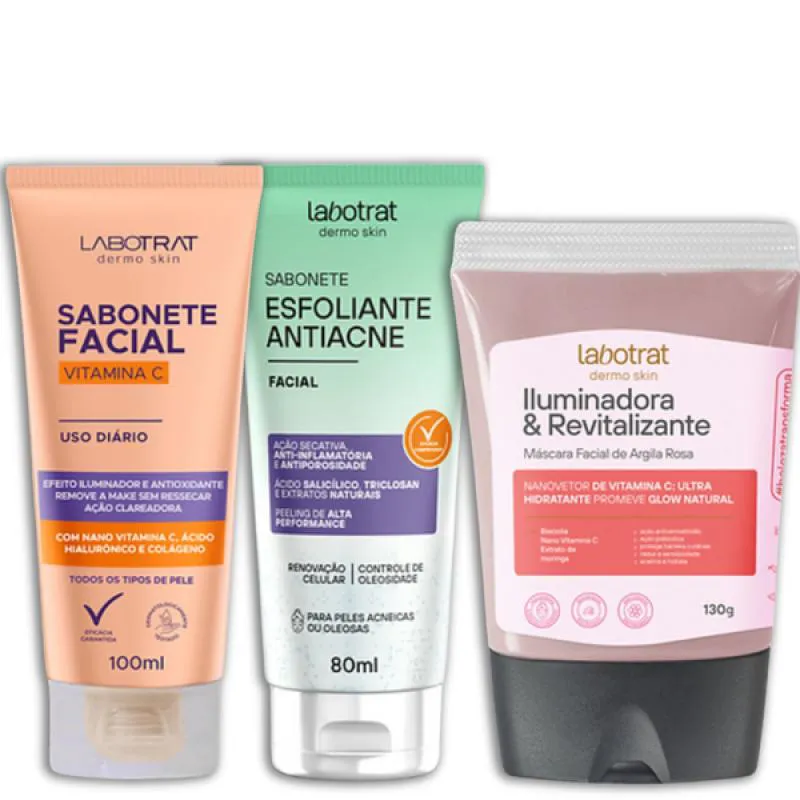LABOTRAT SAB VITAMINA C + ESF ANTIACNE + MASC ARGILA ROSA