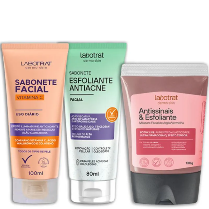 LABOTRAT SAB VITA C + ESF ANTIACNE + MASC ARGILA VERMELHA