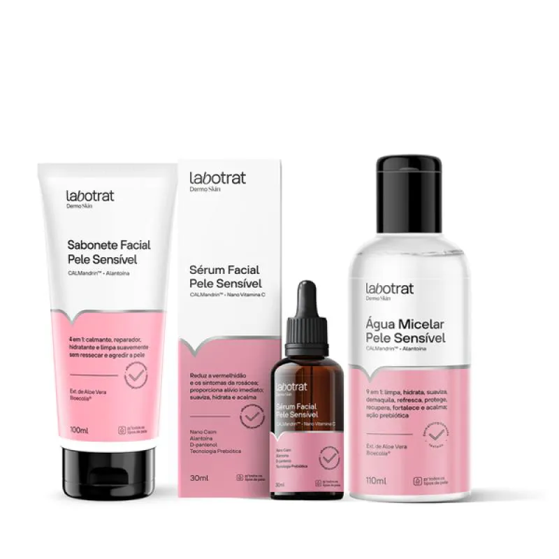 LABOTRAT ROTINA PELE SENSíVEL SABONETE + SéRUM + ÁGUA MICELAR