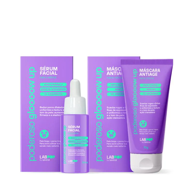 LABOTRAT LABPOP GLOW UP SéRUM FACIAL + MASCARA ANTIAGE