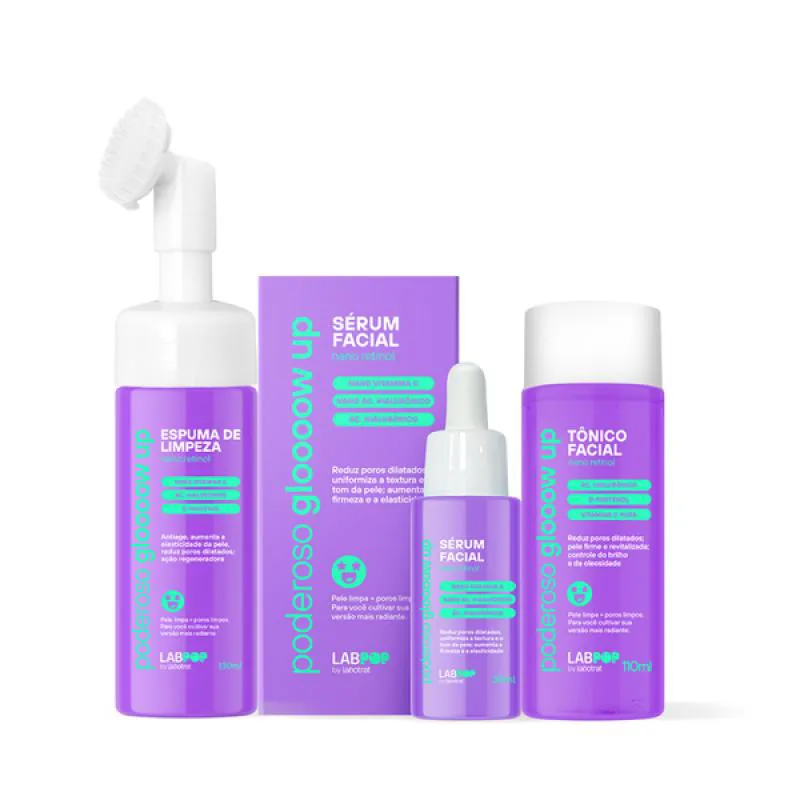LABOTRAT LABPOP GLOW UP ESPUMA DE LIMPEZA + TôNICO + SéRUM