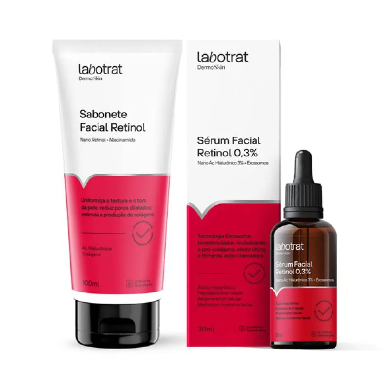 LABOTRAT DERMO SKIN RETINOL SABBONETE 100ML + SéRUM 30ML