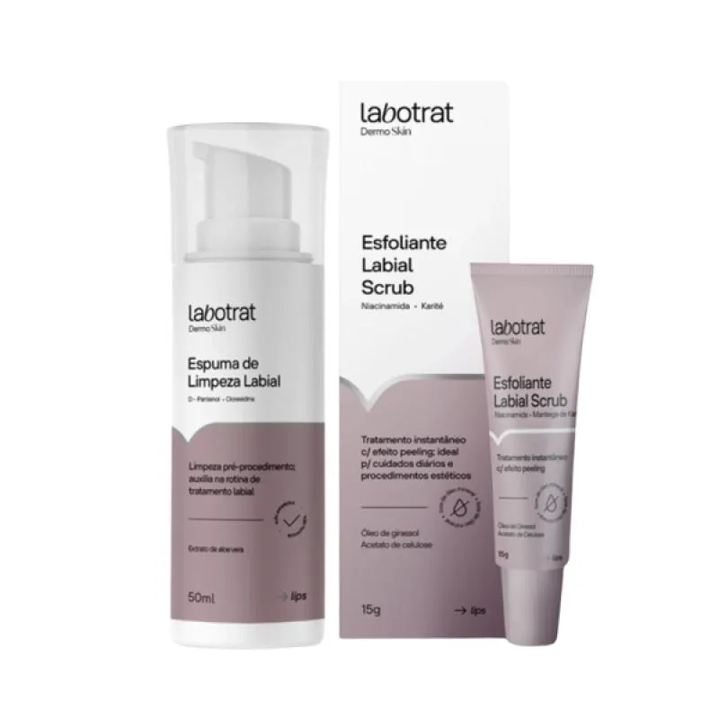 LABOTRAT DERMO ESPUMA DE LIMPEZA + ESFOLIANTE SCRUB LABIAL