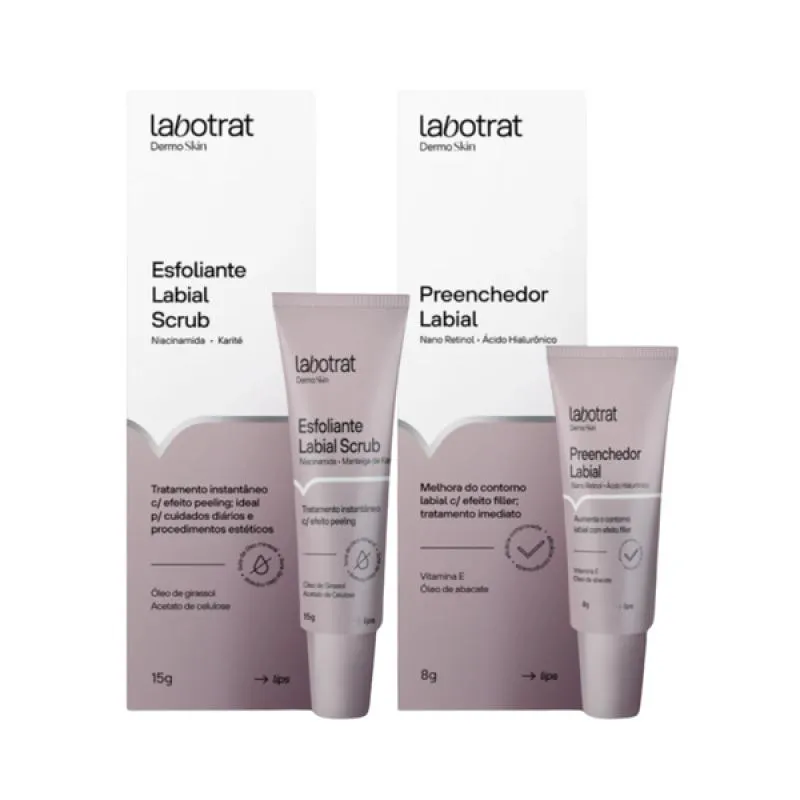 LABOTRAT DERMO ESFOLIANTE SCRUB LABIAL + PREENCHEDOR LABIAL