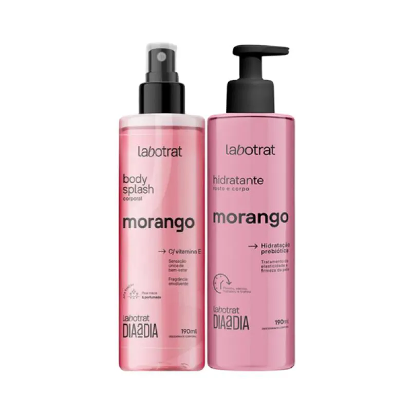 KIT DIA A DIA MORANGO HIDRATANTE + BODY SPLASH