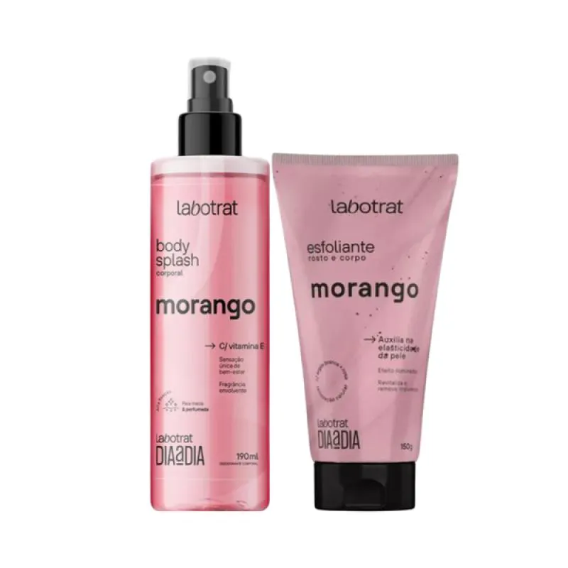 KIT DIA A DIA MORANGO ESFOLIANTE 150ML + BODY SPLASH