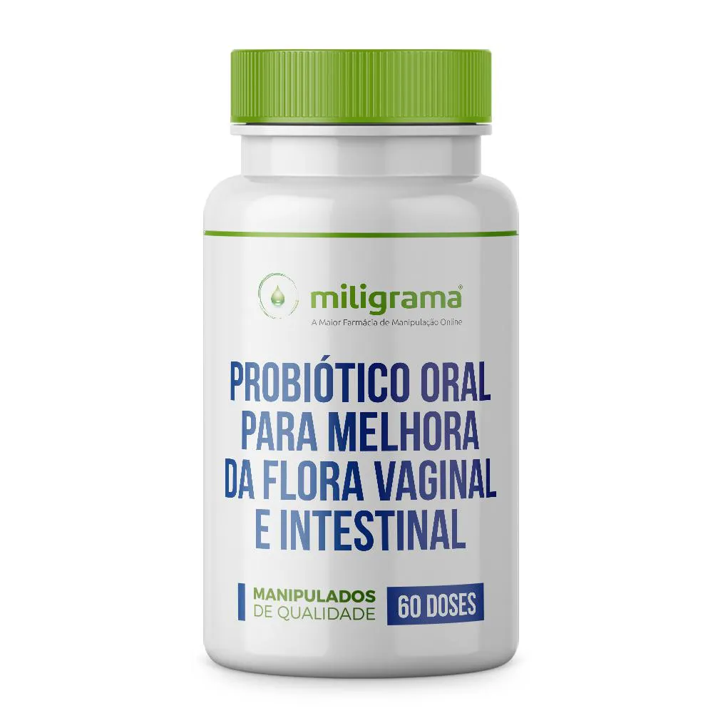 PROBIóTICO ORAL PARA MELHORA DA FLORA VAGINAL E INTESTINAL 60 DOSES
