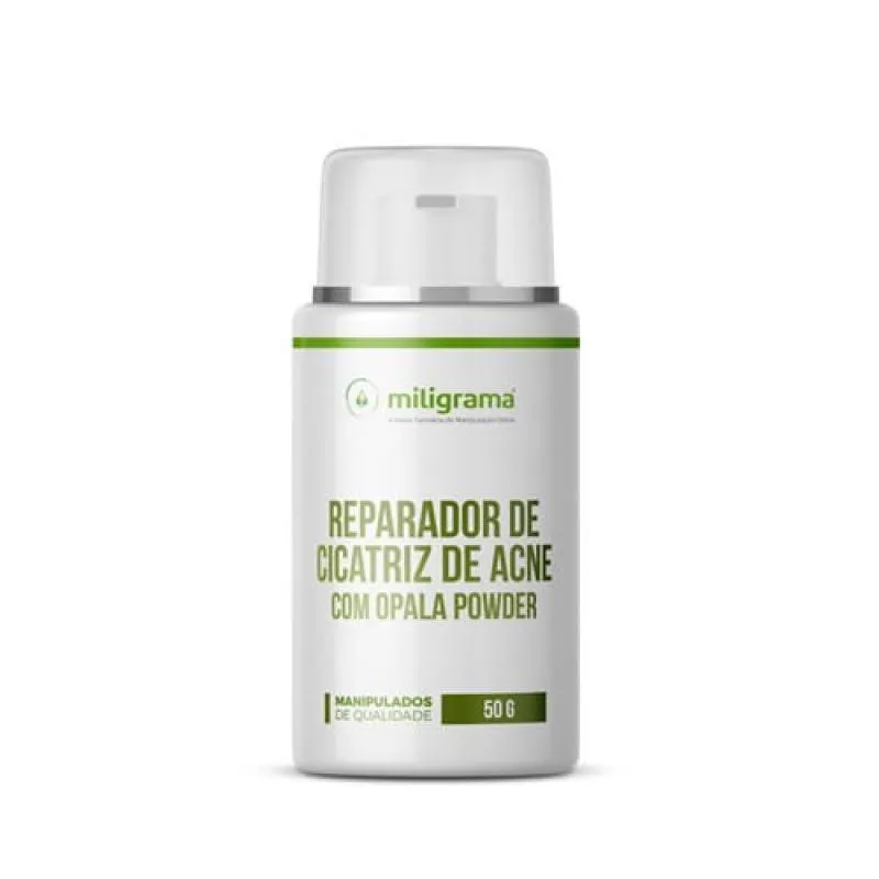 EMULSãO REPARADORA DE CICATRIZ DE ACNE COM OPALA POWDER 50G