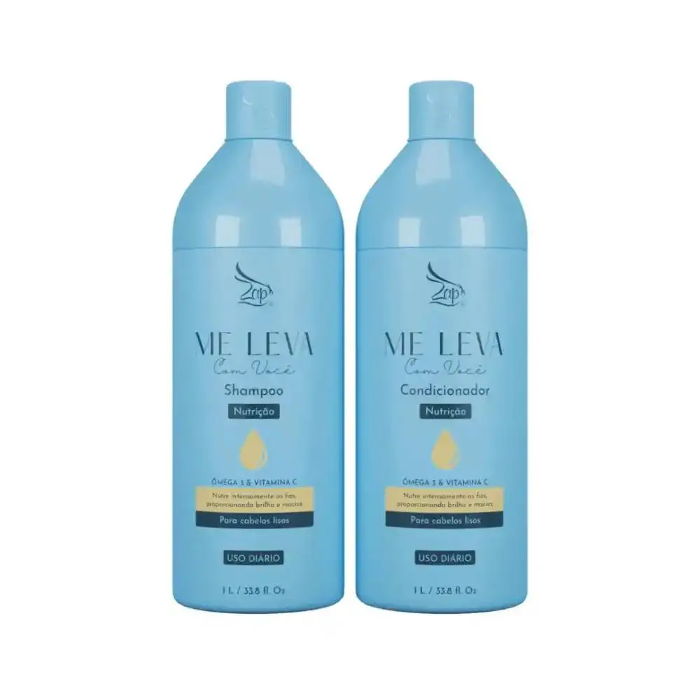 KIT SHAMPOO E CONDICIONADOR ME LEVA COM VOCê KIT NUTRIçãO ÔMEGA 3 E VI
