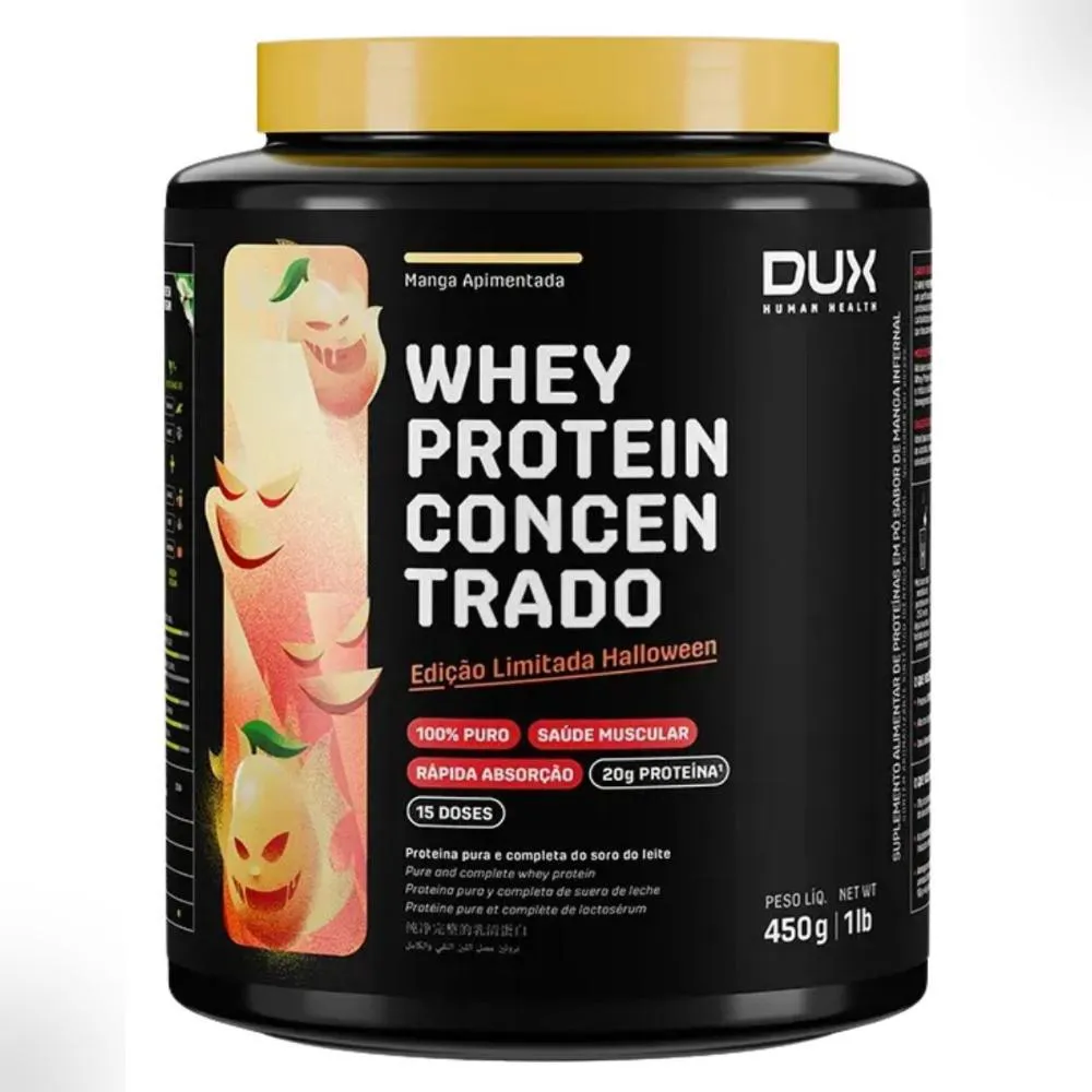 WHEY PROTEIN HALLOWEEN EDIçãO LIMITADA 450G DUX NUTRITION Manga Apimentada
