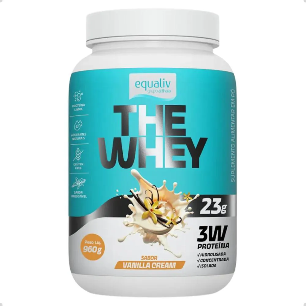 THE WHEY PROTEIN 3W 23G DE PROTEINA 960G EQUALIV Baunilha